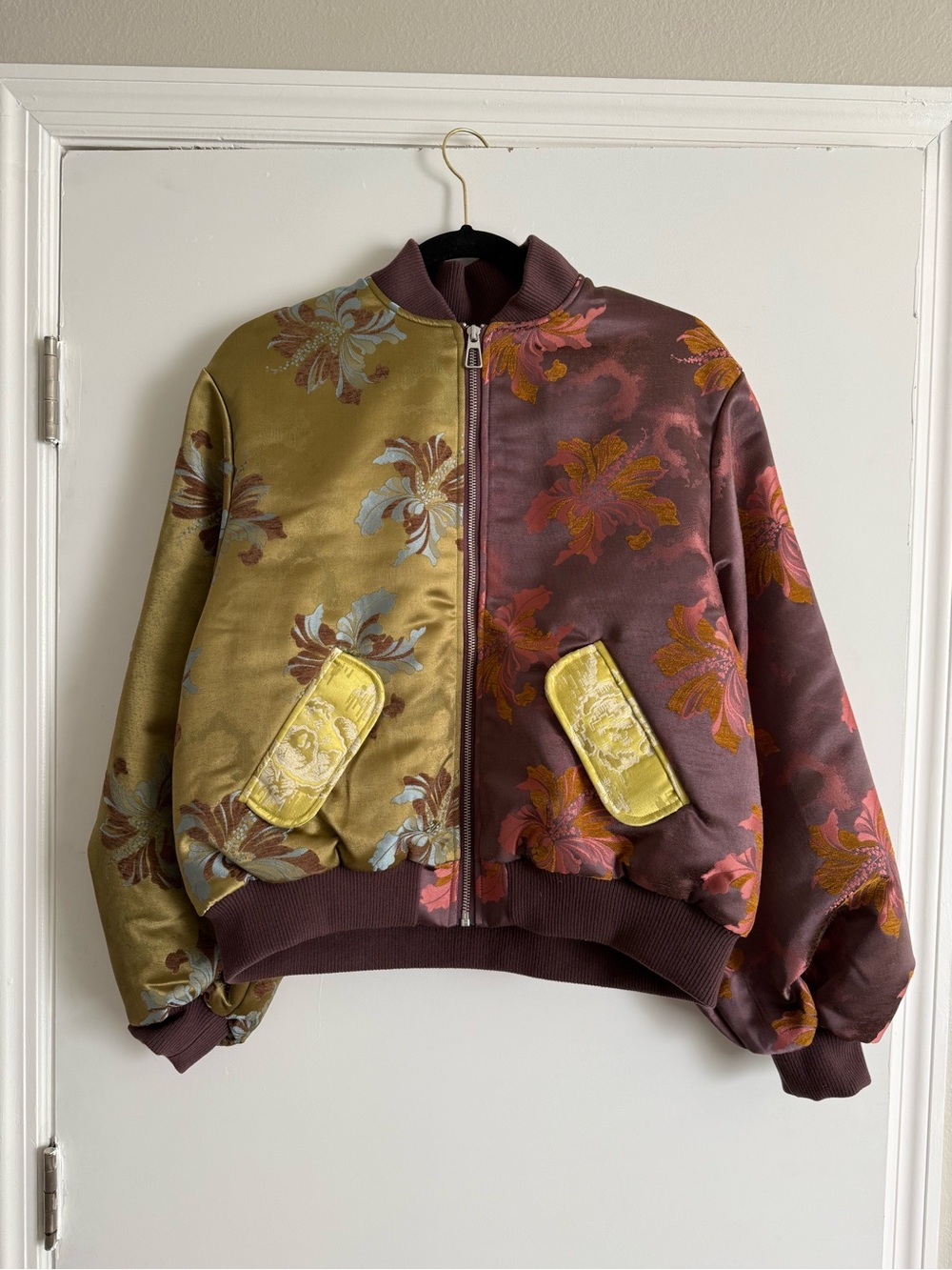 Alemais Adrianna Floral Jacquard Bomber Jacket - Picture 2 of 2